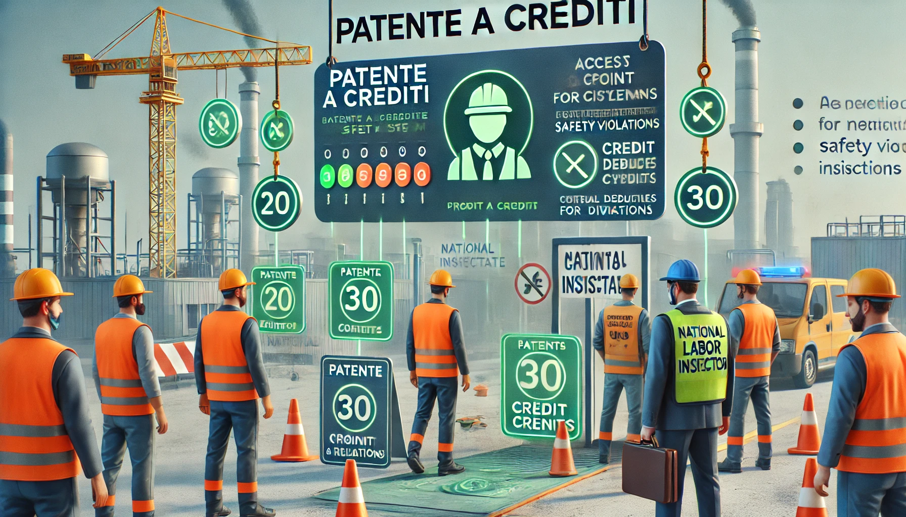 Patente a crediti per chi lavora nei cantieri